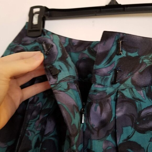 Anna Sui by Anthropologie Floral Tulip Silk Skirt - Picture 7 of 8